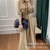 Women's Trench Coats Real Po Women's Clothes Coat Spring Sashes Cloak Dust Slim Waist Outerwear Stylish Lady Long Windbreakers