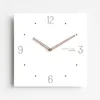 Orologi da parete Orologio silenzioso nordico Orologio digitale minimalista piccolo quadrato bianco Design creativo per la casa Decorazione Reloj Pared