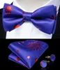 Men's Vests Men Christmas Vest Purple Blue Waistcoat Bowtie Handkerchief Cufflinks Set for Man Accessories Party Snowflake 221128