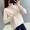 Frauenpullover JMPRS Mode Frauen Pullover sexy Spitze Patchwork Pullover loser gestrickter Jumper Casual Knopf Warm Herbst Langarmjacke J220915