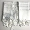 Foulards Judaica Israel Je Talit Blanc Polyester Grande Taille Châle de Prière Talit Avec Sac 140x190cm 221128