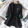 Women's Suits Casual Suit Jacket Spring And Summer Womens Thin Half-sleeved Women&#39;s Temperament Commuter Single-breasted Coat