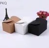 Embrulho de presente 20pcs Branco/preto Brown Paper Candy Cades