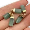 Mini Kristall Rechteck Säule Form Anhänger Bunte Jade Naturstein Mixed Charms Schmuck Zubehör Herstellung Halskette Großhandel