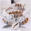 Charm Armbänder Boho Perlen Armbänder für Frauen Vintage Armband Femme Shell Naturstein Charme Bijoux Mtilayer Sets Drop Lieferung Je Dhqwm