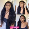 13x4 Deep Wave Frontal Wig Full Lace Front Human Wigs para mulheres Água Brasileiro Curly