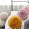 Cuscino peluche decorativo a forma di palla nordica per divano letto imbottito morbido cotone PP solido cuscino rotondo decorazioni per la casa giocattolo per bambini