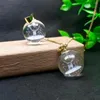 Pendentif Colliers Forme De Boule Gemmes Blanches Naturelles Pierre Elk Cristal Pour Hommes Femmes Couple Bijoux Cadeaux De Fête De Noël