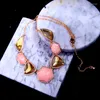 Choker 2 Colors Blue & Pink Geometric Stone Necklace Fashion Women Statement Bib Party Jewelry Collars Accessories