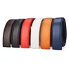 Belts Genuine Leather Men's Belt Body 3.5cm Wide Headless Automatic Buckle Bel No Without Red White Orange Black Strip