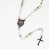 Pendant Necklaces Virgin Mary Necklace Stainless Steel Jewelry Catholic Rosary Cross Brand 1274