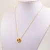 moda amore collana gioielli uomo donna doppio anello completo cz due file collane di diamanti tappo a vite ottagonale ciondolo infinito regalo di coppia