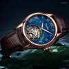 Avanadores de pulso Aesop Tourbillon Skeleton Watch for Men Watches Wristwatch Man Relógios masculinos Drop Support Drop