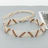 Belts Boho Beaded Wax Rope Braided Vintage Belt Women's Dress Waist Clothes Accessories Seal