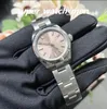 Lady's Watch Automatisch mechanisch zilver eeuwigdurend 31 mm horloges roestvrijstalen groene index wijzerplaat met doos/boekje saffier duiken dames mode dames polshorloges