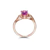 Bröllopsringar Moonrocy Cubic Zirconia Crystal Rose Oval Pink CZ Finger Jewelry for Women Girls Gift Prespode Wholesale