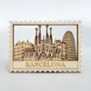 Weihnachtsdekorationen, Barcelona, Spanien, Holz-Kühlschrankmagnet, Souvenir, Kühlschrank, magnetischer Aufkleber, Heimdekoration, Dekoration, Zubehör, 221129