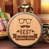 Pocket Watches Practical Gifts For Father's Day Quartz Pendant Watch Classic Arabic Numeral Dial Waist Chain Accessories Gift To Dady