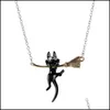 Hänge halsband katt kvast hängsmycken smycken för kvinnor svart hängande trollhalsband häxor släpp leverans halsband dhgarder dhtiu