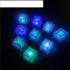 12Pcs LED Glowing Light Up Ice Cubes Slow Flashing Color Changing Cup Light Without Switch Wedding Party Halloween Decoration