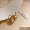 Dangle Chandelier Korean Simple Pearl Dangle Earrings Retro Fashion 925 Sier Needle Luxury Wedding Party Girls Jewelry Drop Deliver Dht4A