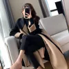 Women's Wool Blends Winter Coat Double-breasted Cardigan Thermal Anti-wrinkle Lapel Overcoat for Shopping 221129