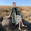 معاطف الخندق للسيدات أزياء Windbreaker ملابس 2022 ربيع الخريف الأكمام الطويلة متوسطة الطول معطف الإناث المعطف النحيف H2326