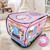 Cartoon Bus Tentes Intérieures 29.5x28.3x44.9inch Enfants Playhouse Extérieur 75x72x114cm Tente de Jeu Automatique Tissu Imperméable Enfants Meubles A12