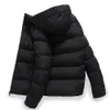 Mens Down Parkas Winter Jackets grube mężczyźni swobodny zamek błyskawiczny ciepło fitness Fitness Fashion Fatness płaszcz męski streetwearu wiatroodporne ubrania 221129