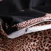 침구 세트 Bonenjoy Animal Set Black Bedclothes Leopard 반응 형 인쇄 침대 덮개 3pcs 단일 더블 이불 221129