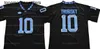 Custom Unc Football Jersey Brown Surratt Downs Simmons Newsome Howell Williams Gemmel Vohasek Walston Fox zszyty biały niebieski