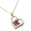 Pendant Necklaces Pressed Dry Flower Necklace Resin Daisy Nature Brands Jewelry 1297