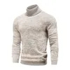 Men's Sweaters Winter Turtleneck Cotton Slim Knitted Pullovers Men Solid Color Casual Male Autumn Knitwear 221128