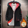 후드 두꺼운 야외 재킷과 함께 파카스 롱 파카 재킷 모피 줄 이린 따뜻한 외투 겨울 군대와 코트 221129