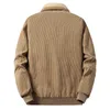 Mens Down Parkas Corduroy Parka Winter Jacket Plus Velvet Retro Short 따뜻한 바람 방풍 작업복 캐주얼 양고기 양털 남성 221128