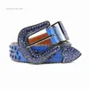 2022 Designer Belttsimon Belt Men's Rhinestone Belt Inlaid Rivets Handgjorda Hip Hop Punk Personlighet Street Fashion Miss Seller6614765