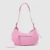 Evening Bags Gnazhee Y2K Brand Black Gothic White Fashion Pink Rivets Crossbody Shoulder Purse Women Underarm 221129