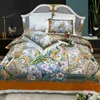 Bedding Sets Chic Peacock Floral Duvet Capa Vintage Stylized 50Moo e 50 algodão Ultra Soft Soft Silked Selp Fillowcases 221129