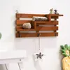 Novelty Items Natural Solid Wood Wall Hanging Type Put Object Frame Bedroom Living Room Shelves Decoration Porch Key Hook 221129