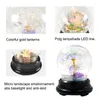 Decorative Flowers Rose Flower In Glass Dome Floral Globe With LED Light Christmas Bedroom Office Tabletop Decoration Wedding Gift