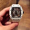 Limitowana edycja Superclone Watches Designer Projektant na rękę Luksusowe męskie Mechanika Watch Richa Milles Wristwatch Pełny automatyczny ruch mechaniczny