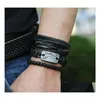 Charm Armbänder 100 Echtes Lederarmband Liebe Amor Pfeil Perlenseil Einfach und leicht verstellbar Herren Kombination Anzug 4 Tropfen D DHY9X