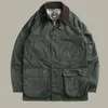 Mens Jackets Amekaji Vintage Wax Men Autumn Winter Windbreaker Waterproof Multipocket Raglan Sleeve Casual Zip Cardigan Coat 221129