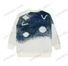 Xinxinbuy 남자 디자이너 까마귀 스웨트 셔츠 점진적인 스타 Sky Jacquard Letters 여자 Black White Brown XS-2XL