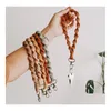 Sleutelhangers Lanyards Boho tasaccessoires Rame polsbandje Sleutelhangers Polskoordriem Sleutelhanger Armband Diverse kleuren Rames gevlochten Dhwl6