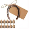 Good Lucky Horseshoe Mariage Favors with Kraft Tags Rustic Gifts Vintage Wedding Birthday Party Decorations Kdjk2211