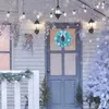 Dekoratif Çiçekler Yaratıcı Mavi Bow Hediye Kutusu Ofgarland Noel Duvarı Dekorasyon Kapısı Çelenk Pencere Ön Çatlakta asılı