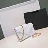 Bolso de mano de cuero genuino para mujer Diseñador Caja original Monedero Bolsos de hombro para mujer Mensajero cruzado Caviar Piel de cordero Cadena Embrague para mujer