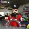 Personnage de pirate gonflable géant personnalisé de 10 pieds de haut/faire exploser une grande réplique de pirate pour les sports de jouets de fête d'événement