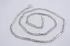 Chaînes Fine Sterling S925 Silver Unisex Chain Luck Special Curb Link Necklace 18inch 3mmW 11.27g